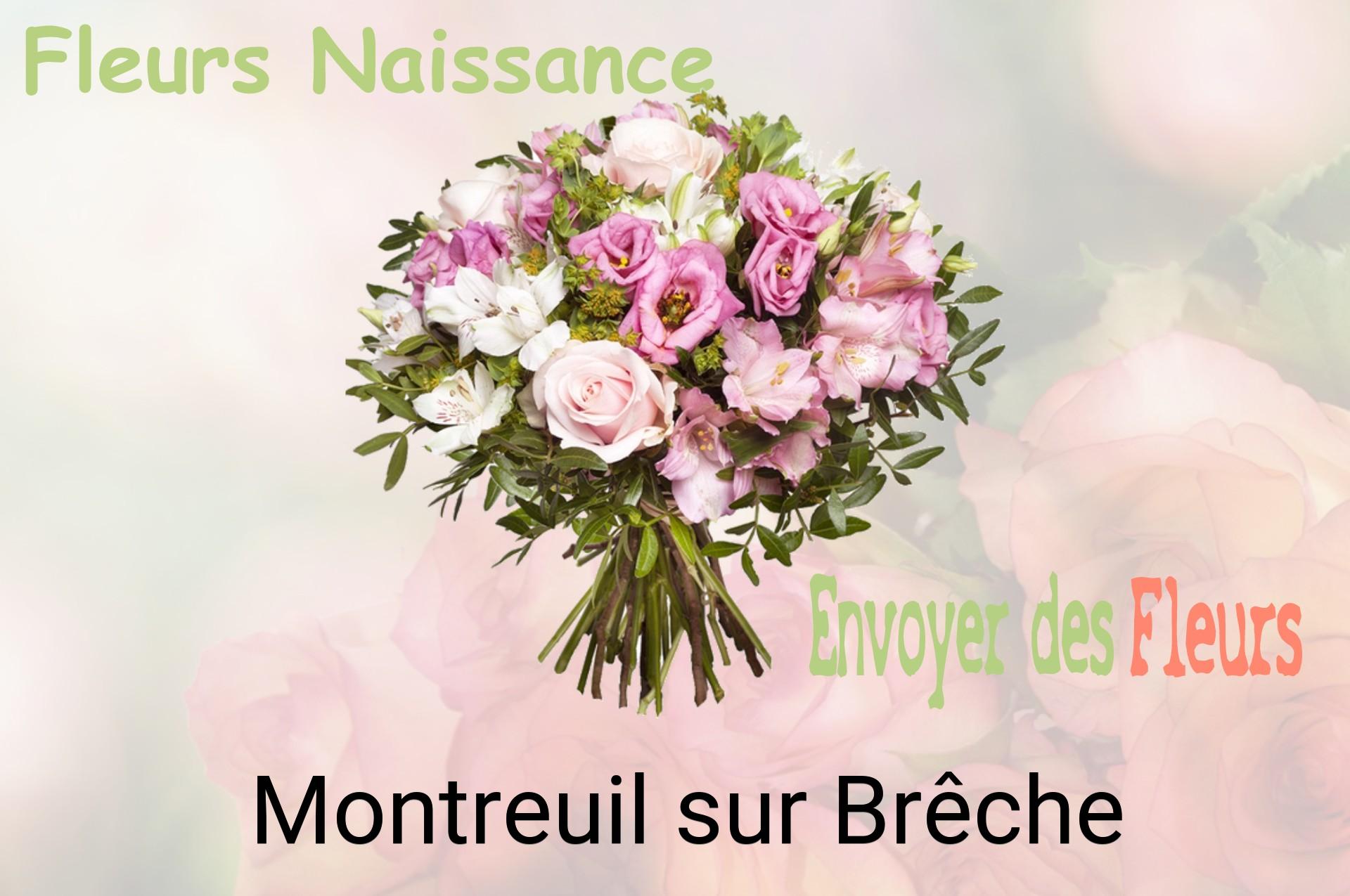 Bouquet de fleurs de naissance livré à Montreuil-sur-Brêche